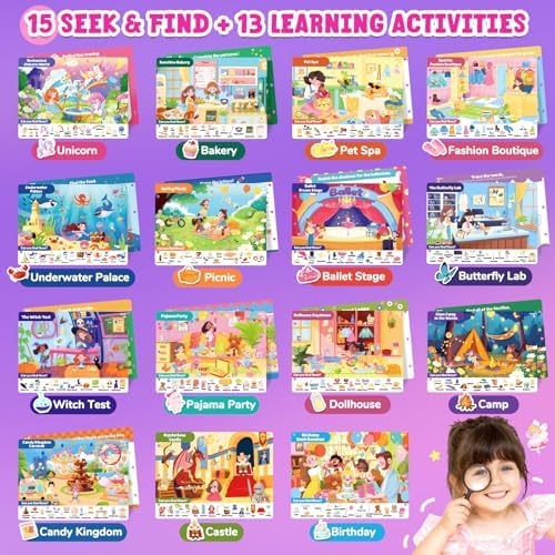 JoyCat Seek & Find Game Book, Educational Toys for Girls Ages 3-6 - Image 4