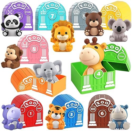 Toddler Toy for 1 2 3+ Years Old,Learning Toy for Toddlers with Animal Toys by AuroTops