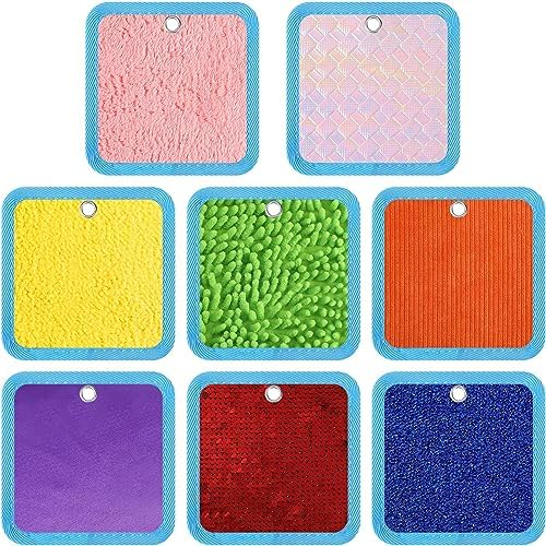 Boao 8 Set Mini Sensory Mats for Autism Kids Sensory Floor Tiles, Square by Boao