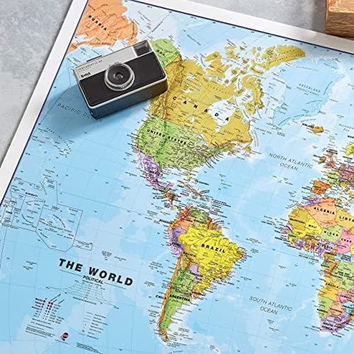 Giant World MegaMap, Large Wall Map (World Map with Flags - 23 x 33cm) - Image 4