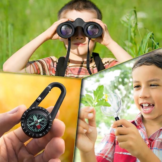 Binoculars for Kids – Perfect Toy for Little Boys and Girls – Extensive Set Incl. Magnifying Glass & Compass – Powerful Magnification 8X21 – 3 to 12 Year Old Kids for Toddler - Image 9