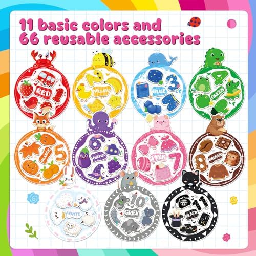 slapaflife Montessori Color Sorting Toys for Toddlers 2-4,Fine Motor Toys for Toddlers 3-4, Busy Book Preschool Learning Activities, and Toddler Matching Games for Learning and Gift Ideas. - Image 2