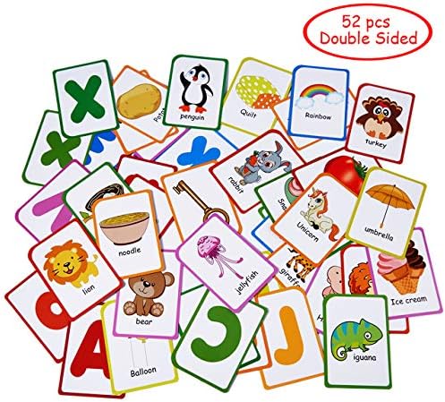 Alphabet Flash Cards for Toddlers: Teach Toddler ABC Letters & Words, 52 Double-Sided Uppercase and Lowercase Letters Cards - Preschool Learning - Image 2