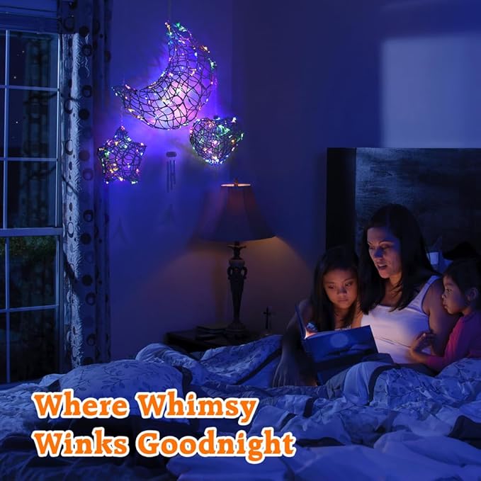 CHARTEKS 3D String Light Craft Kit for Kids, String Art Kit with LED Bulbs and Wind Chime, Arts and Crafts Set, Birthday Gifts for Girls Boys Ages 8+ (Original, Seagrass String)