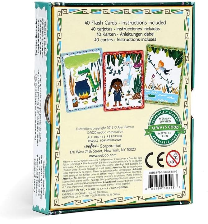 eeBoo: Volcano Island Create a Story Pre-Literacy Cards, 36 Cards with Colorful Characters, Encourages Imagination, for Ages 3 and up - Image 10