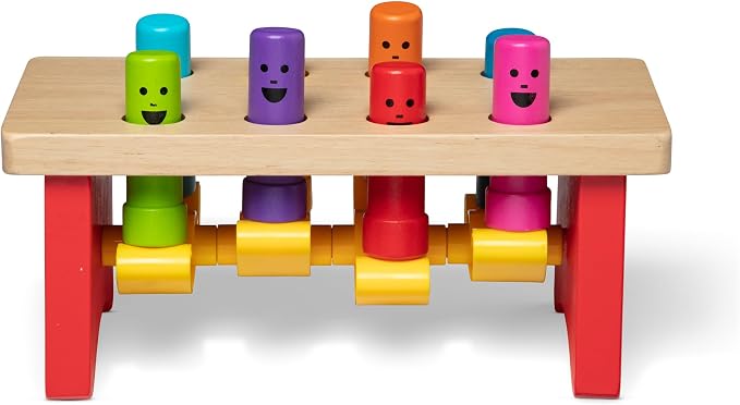 MeMelissa & Doug Deluxe Pounding Bench Wooden Preschool Learning Toy with Mallet Classic Wooden Toddler Toys for Ages 2+Lissa & Doug Deluxe Pounding Bench Wooden Preschool Learning Toy with Mallet by Unknown