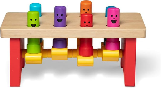 MeMelissa & Doug Deluxe Pounding Bench Wooden Preschool Learning Toy with Mallet Classic Wooden Toddler Toys for Ages 2+Lissa & Doug Deluxe Pounding Bench Wooden Preschool Learning Toy with Mallet by Unknown