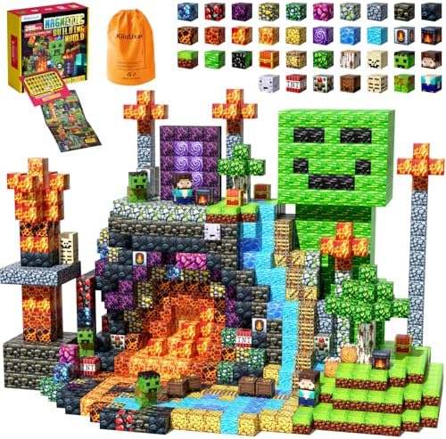 200PCS Magnetic Building Blocks,Learning Sensory Toys for Kids Ages 4-12,STEM Toys Educational Magnet Cubes, Birthday Gifts for Boys & Girls by Unknown