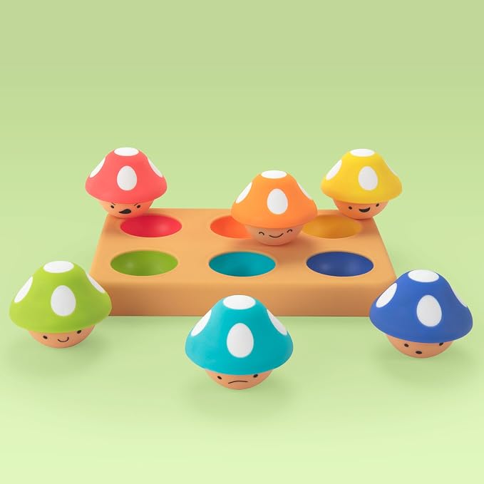 Sassy Mischievous Matching Mushrooms,Sorting Board,Social Emotional Learning Toy,STEM,12+ Months,(Pack of 6) - Image 6