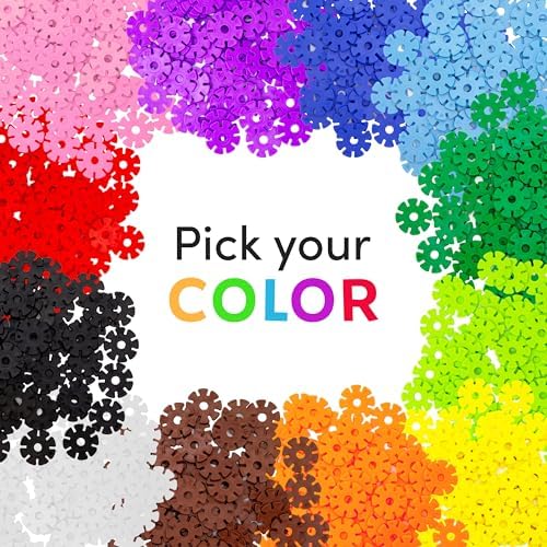 PicassoTiles Building Chips Interlocking Disc Construction Blocks in Red Color STEM Learning Early Education Toy Engineering Playset Child Brain Development for Toddlers Girls Boys Kids Age 3+ PTF108 - Image 6