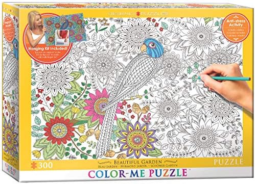 EuroGraphics Beautiful Garden Color Me Puzzle (300 Piece), Multi by EuroGraphics