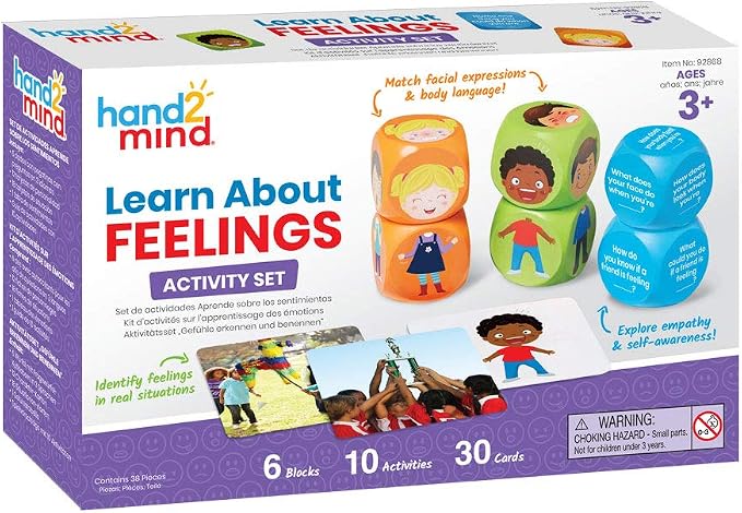 hand2mind Learn About Feelings Set, Social Skills Games for Kids, Social Emotional Learning Activities, Play Therapy Toys for Counselors, Calm Down Corner Supplies, Autism Learning Materials - Image 8