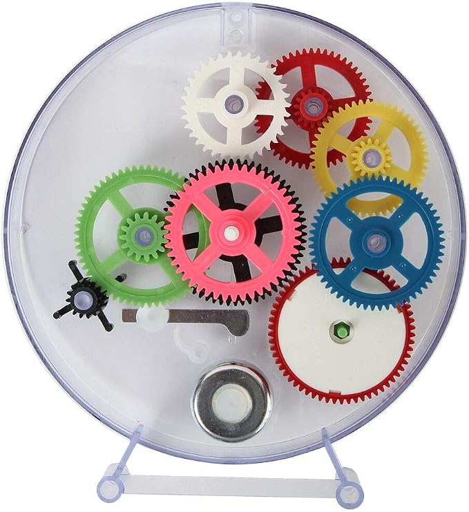 Lily's Home 31 Pieces Do-It-Yourself Children's First Puzzle Clock Kit, No Batteries Required, Learn How Clock Gears Work, Colorful and Educational Gift for Kids, Mechanical, Multi-Colored - Image 3
