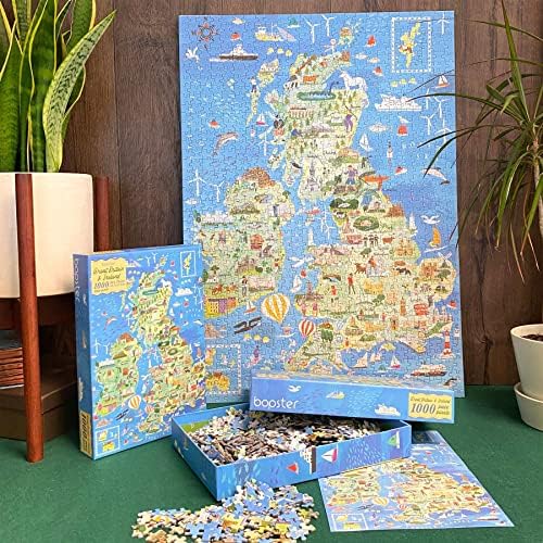 bopster 1000 Piece Jigsaw Puzzle for Adults & Teens | Great British Isles & Ireland Map Puzzle | Premium 1000pc Puzzle | Giftable UK Souvenir - Image 3