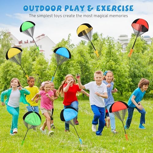 Parachute Toy for Kids, Outdoor Toys Flying Parachute Men, Inside & Outside Toys for or 3 4 5 6 7 8 9 10 11 12 Year Old, Christmas Stocking Stuffers for Kids Grandkids Ideal 2025 Unique Party Favors - Image 4