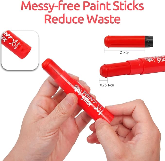 TBC The Best Crafts Paint Sticks,120 Classic Colors, Washable, Non-toxic, Tempera Paint Sticks for Kids and Students (120 Colors（10 * 12 set)