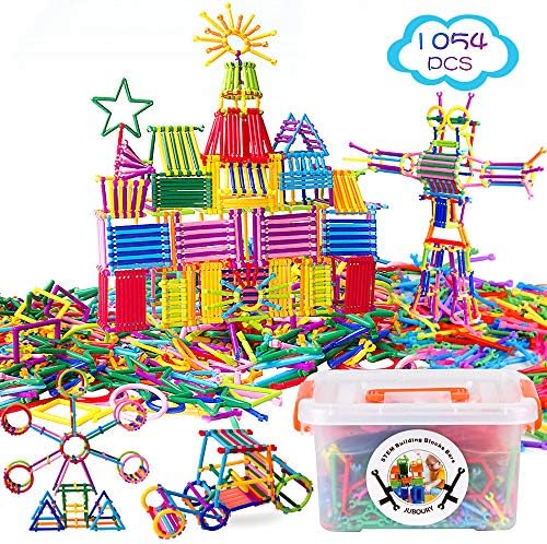 Juboury 1054Pcs Building Toy Building Blocks Bars Educational Set Puzzle by Lastingfunforendlessplay