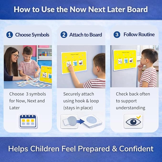 First Then Board, Now Next Later Visual Schedule for Autism/ADHD (English) - Image 6