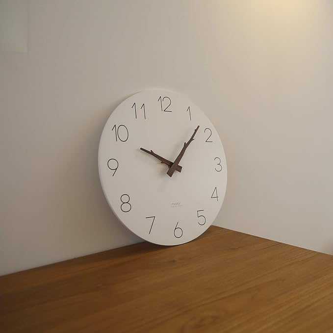 mooas Flatwood Wall Clock (Twig),12" Non-Ticking Sweep Movement - Image 4