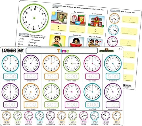 Teacher Created Resources Time Learning Mat (TCR21023) by TeacherCreatedResourcesOS