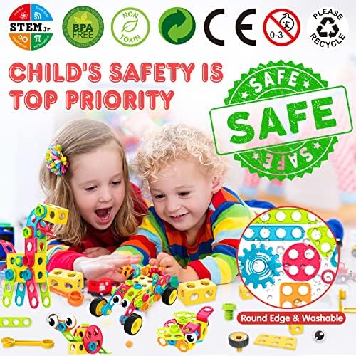 NXONE 195 PCS STEM Toys, Building Sets for Kids 3+ - Image 2
