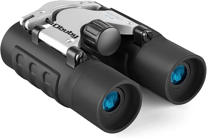 Real Binoculars for Kids Gifts for 3-12 Years Boys Girls 8x21 High-Resolution Optics Compact Toy Binocular for Bird Watching,Travel, Camping by Obuby