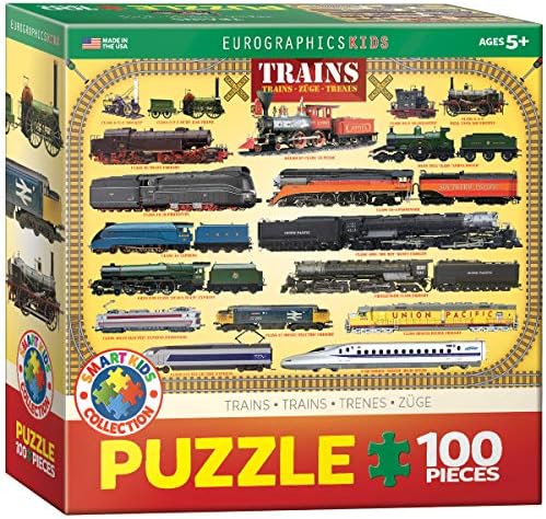Trains 100 Piece Jigsaw Puzzle by EuroGraphics