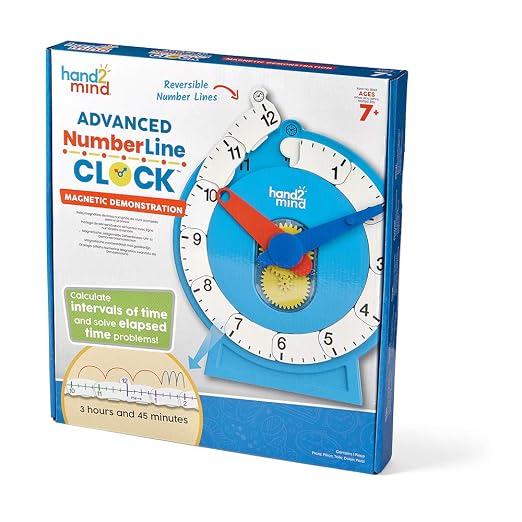 hand2mind Advanced Magnetic NumberLine Clock for Demonstration, Kids Learning to Tell Time, Number Line for Kids, Analog Learning Clock, Teaching to Tell Time, Math Manipulatives (Set of 1) - Image 9