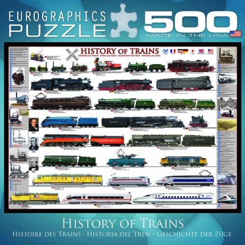 EuroGraphics History of Trains Puzzle, 500-Piece - Image 4