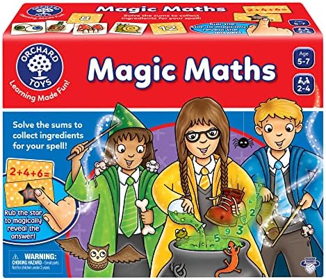 Orchard Toys Moose Games Magic Maths Game. an exciting and spellbinding Math Game. for Ages 5-7 and for 2-4 Players by OrchardToys