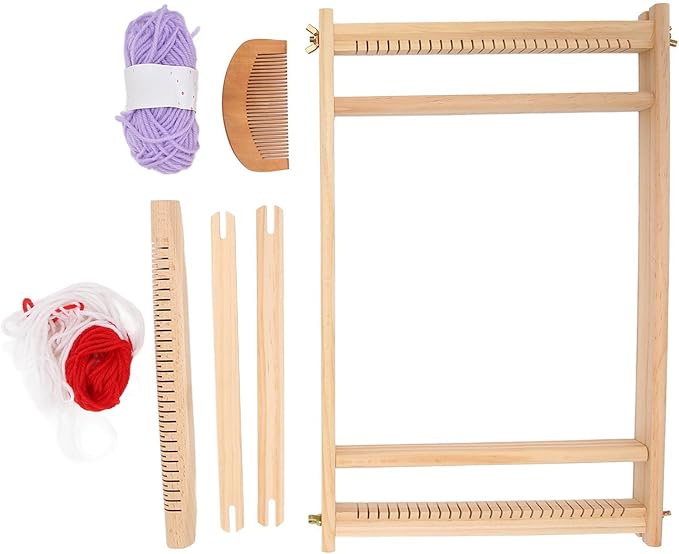 Cryfokt Kids Wooden Weaving Kit Innovative DIY Hand Crafted Education Set for Children Hand Eye Coordination for Household