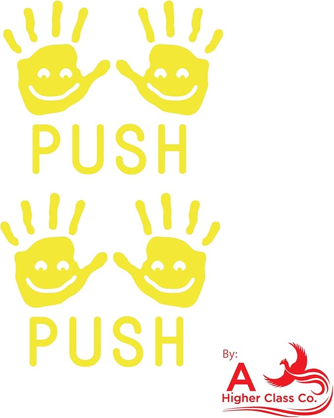 A Higher Class Co. Push Hands Classroom Sensory Path Accessory - for School Walls or Floors (2 - Sets) (Blue)