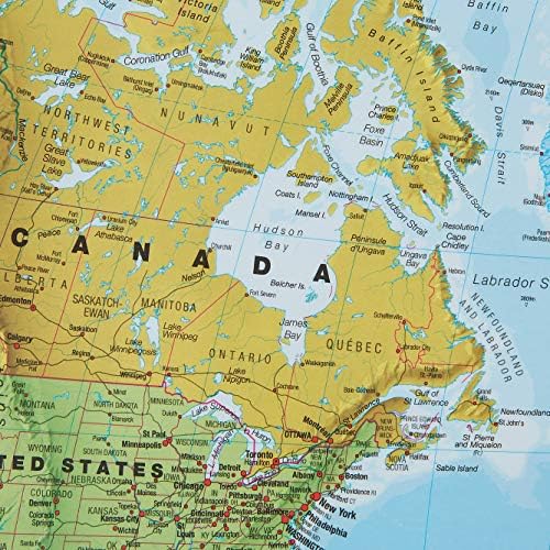 World Map - Updated 2026 - Silk Art Paper - Folded Format 23 x 33 in - Image 4