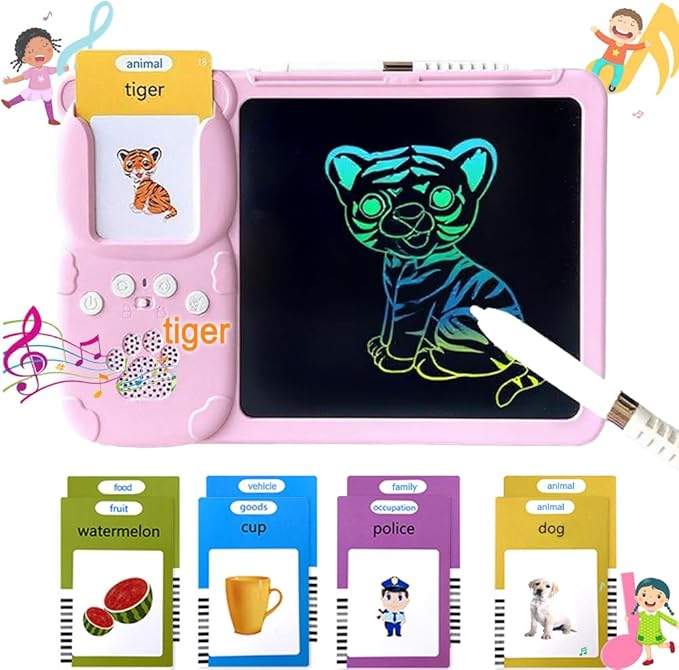 8.5" LCD Writing Tablet for Kids, Toddler Toys Talking Flash Cards for Boys and Girls, Learning Educational Montessori Speech Therapy 255 Sight Words