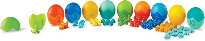 Learning Resources Counting Dino-Sorters Math Activity Set, Dinosaur Sorting Toy, 65 Pieces, Ages 3+ by LearningResources