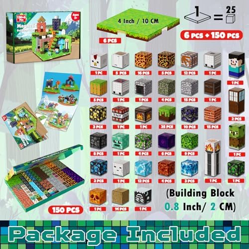 ToyUnited 150PCS Magnetic Blocks with 6 Base Plate - Image 5