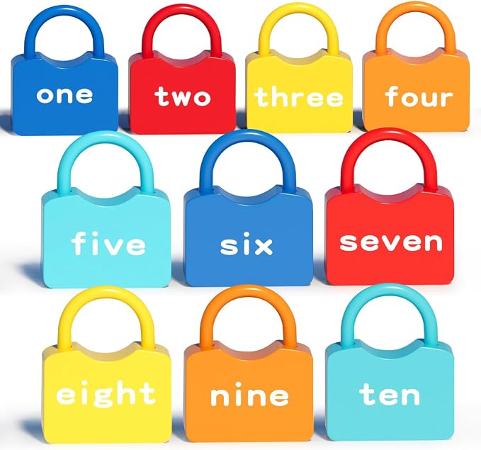Montessori Toys for 3 Year Old, Preschool Activities Toys Games for Toddler, Lock & Key Counting Toys for Toddlers, Math Manipulatives for Preschool Kindergarten Learning & Education - Image 7