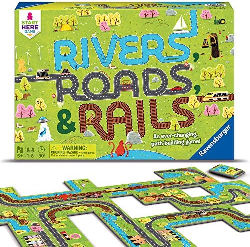 Ravensburger Rivers, Roads and Rails - Innovative Matching Game for Kids | Encourages Strategic Thinking | Award-Winning Design by Unknown