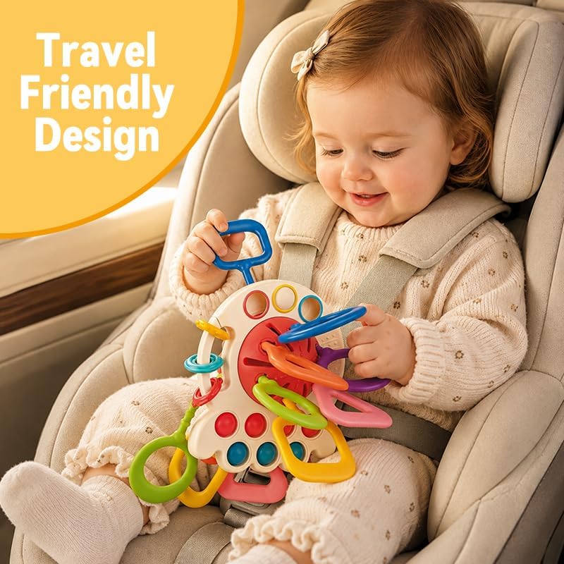 Montessori Silicone Pulling Toy for Babies (Red) - Image 6