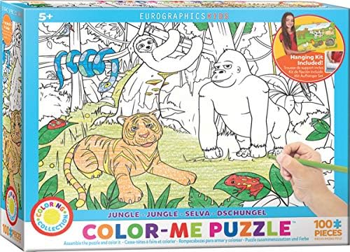 EuroGraphics Jungle Color Me Puzzle (100 Piece) by EuroGraphics