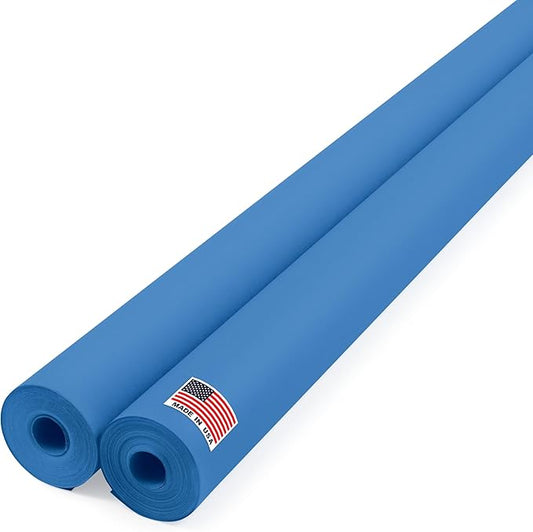 48" x 1200" (100 ft) Dark Blue Kraft Paper Roll (Value Pack of 2), 45 lbs Thickness, Made in USA Colored Kraft Paper for School, Bulletin Board - Odorless, Non-Toxic, Safe for Kids