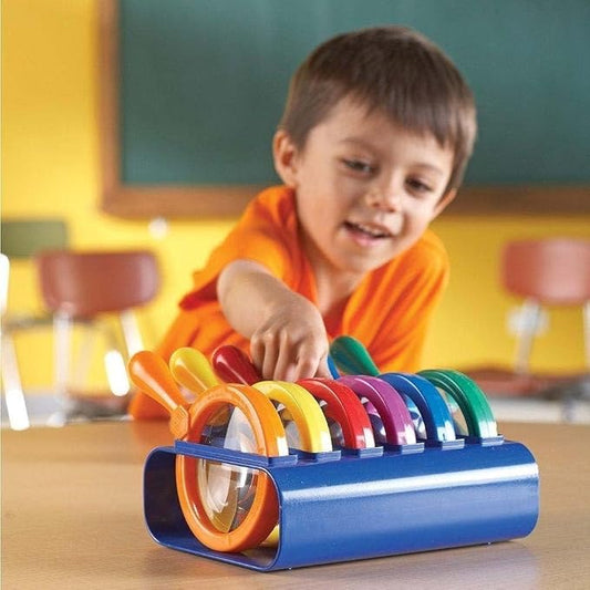 Learning Resources Primary Science Jumbo Magnifiers with Stand - 6 Pieces, Ages 3+, Science Classroom Accessories, Teacher Supplies, Observation Toys for Kids, Back to School Supplies - Image 2