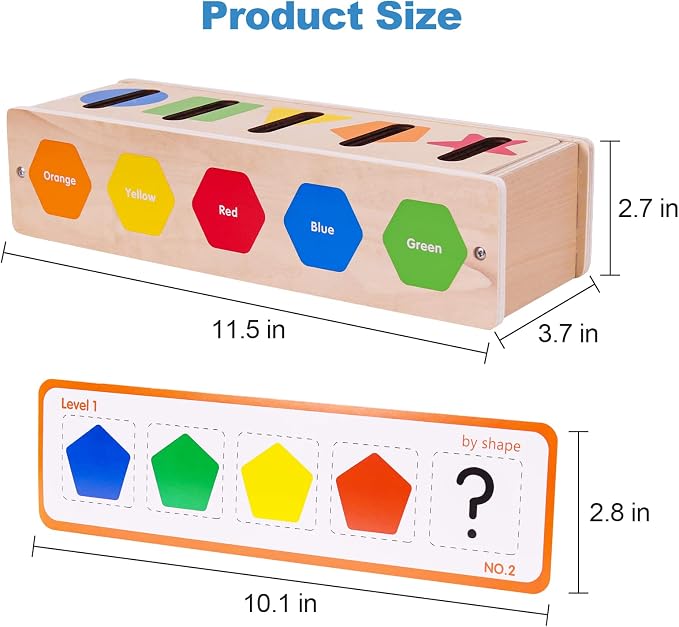 Montessori Magnetic Color Shape Sorting Matching Box, - Image 7