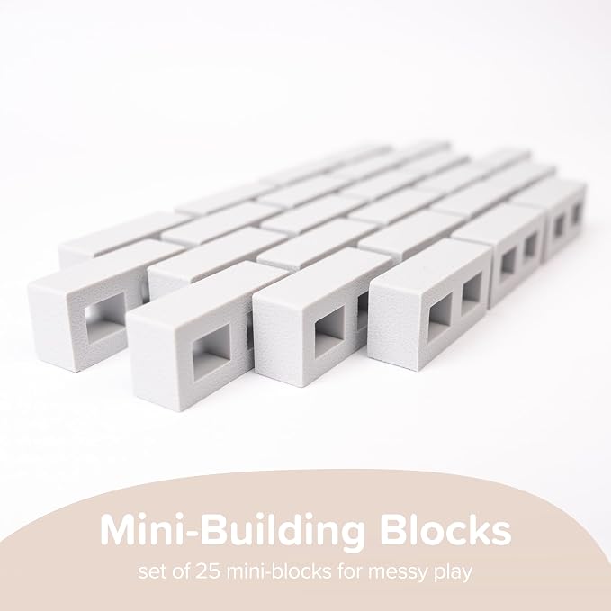 25 x Mini Blocks for Kids Construction | Silicone Tiny Bricks for Play - Image 2