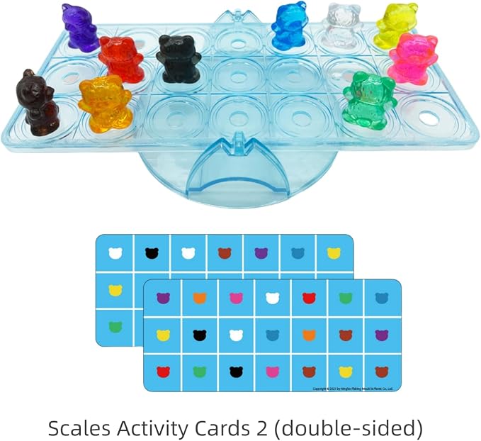 Mini Number Pops 1-10 – 100 Pcs Translucent Bear Counters Includes 11 Activity Cards, Color Sorting Toys, Fun Number Matching Toys for Kindergarten & Preschool - Image 8