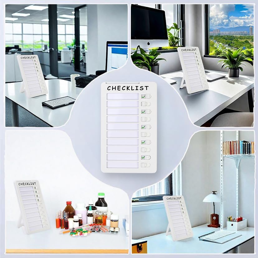 2pcs Dry Erase Chore Chart for Kids, Standable Whiteboard Checklist Board - Image 2