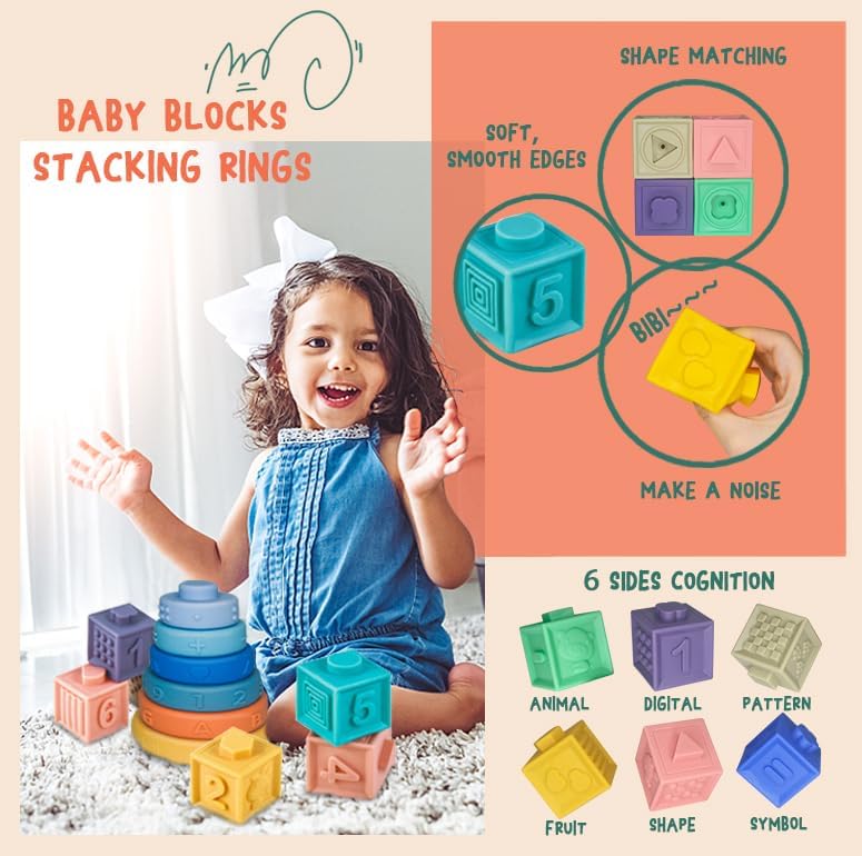 Baby Toys 6-12 Months, 6 in 1 Montessori Toys for 6-12 Months - Image 5