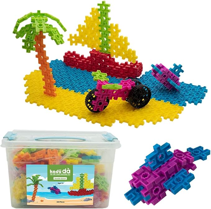 KADÜ DA Age 3+ Seaside Splash 226 Piece Kids Beginning Building Block Toy by IncrediblyInterconnectableToys