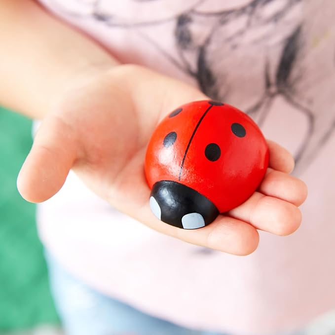 Counting Ladybugs - Montessori Wooden Counting Toy for Girls 3 4 5 Year Old - Ladybug Learning Toys for Toddlers - Preschool Kids Toys for Number Matching, Sorting & Fine Motor Skills - Lady Bug Gifts - Image 4