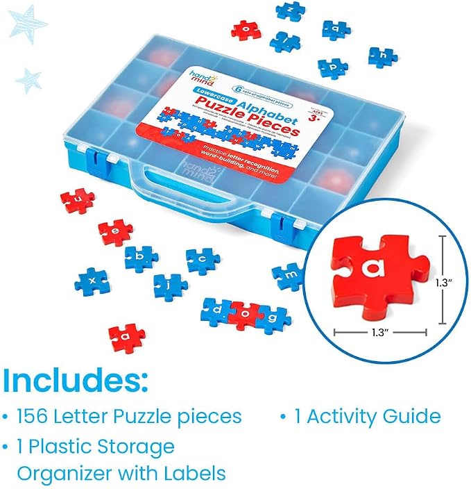 hand2mind Lowercase Alphabet Puzzle Pieces, Ages 3+ - Image 2